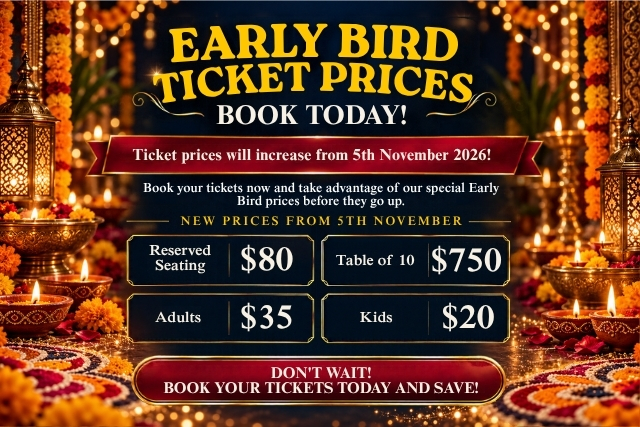Diwali Celebration 2026 - Early bird tickets